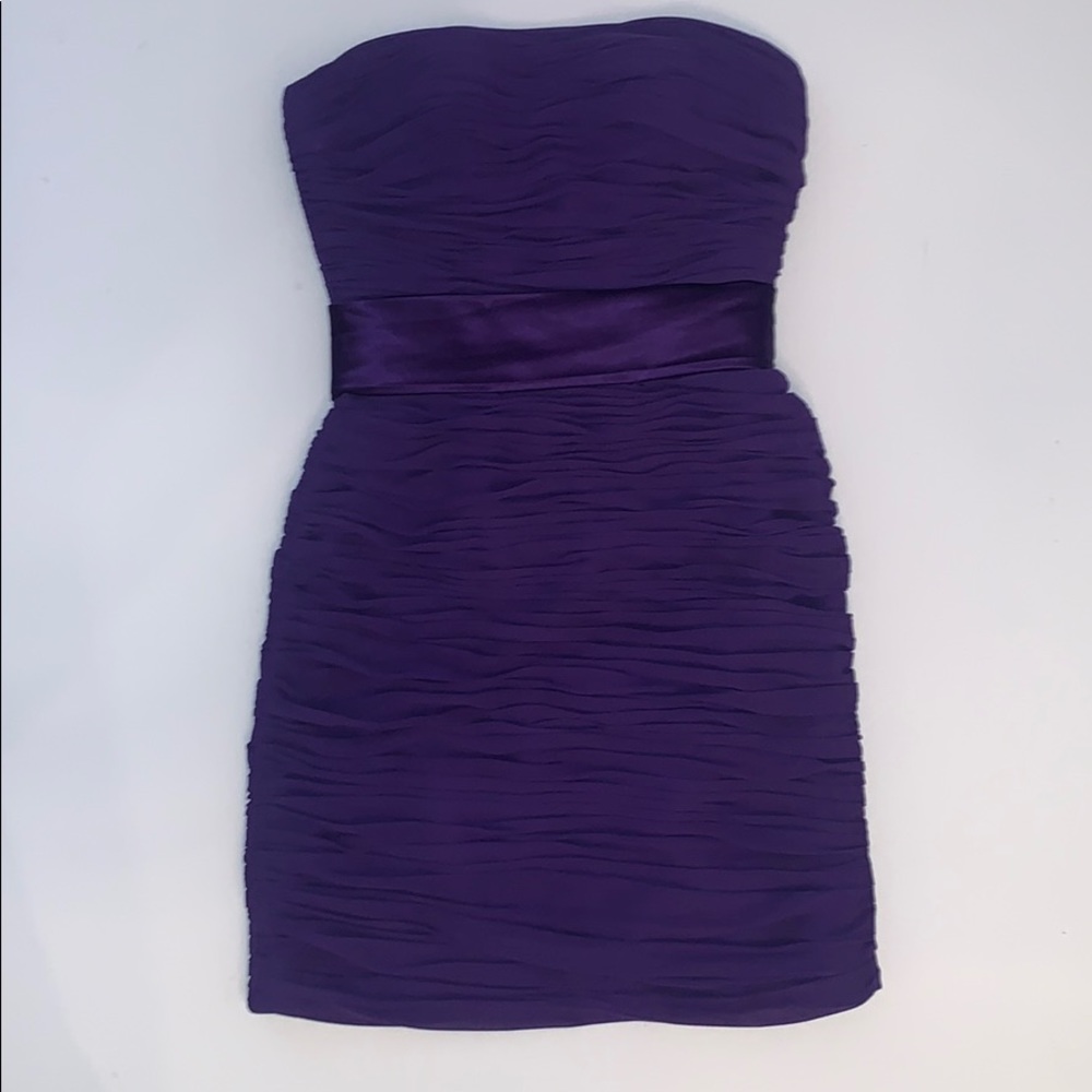 Bill Levkoff Plum Evening Dress